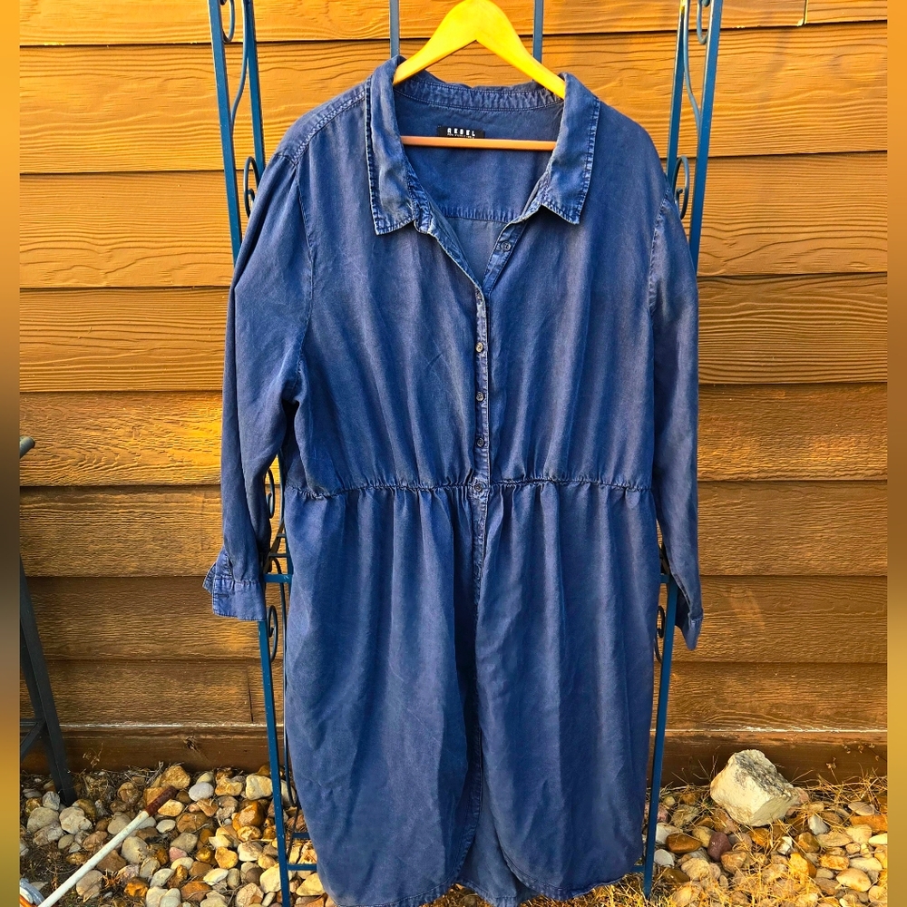 Navy blue A-line dress